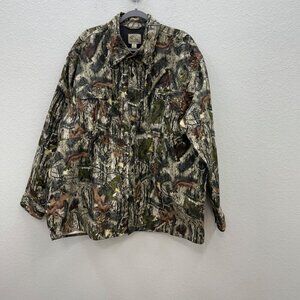 Mothwing Camo Long Sleeve Cotton Vented Thick Heavy Button Up Shirt Mens sz 3XL